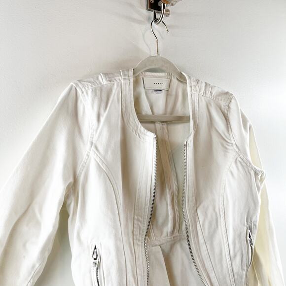 Blank NYC Part Time Lover Jean Cotton Denim Jacket White Small - Picture 4 of 8